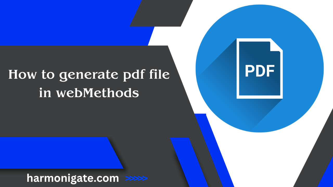 How to generate pdf file in webMethods